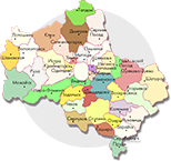 Карта Московской области на прозрачном фоне