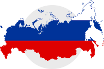 Карта России силуэт триколор клипарт
